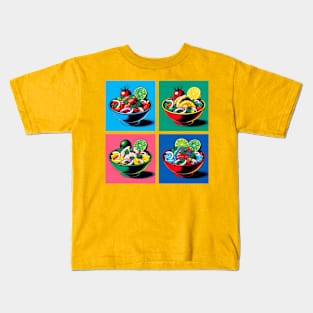 Vibrant Pop Ceviche Art - Mexican Cuisine Kids T-Shirt